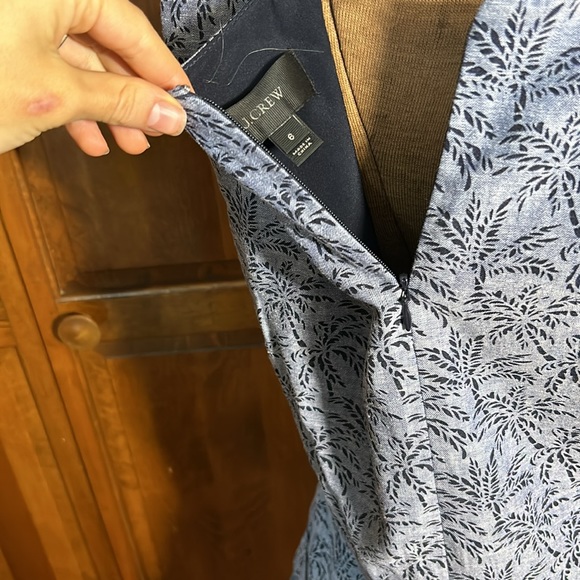 Navy & chambray drop waist palm tree motif dress from J Crew - Picture 10 of 11